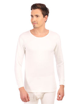 Neva - Modal Round Neck Full Sleeves Warmer/Thermal Upper for Men Off White (Free Size)